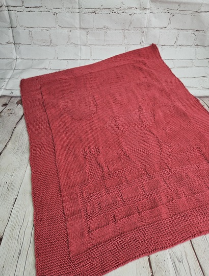 Strickanleitung Baby Decke "zwei Freunde"