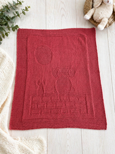Strickanleitung Baby Decke "zwei Freunde"