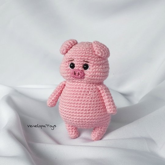 Amigurumi Piglet with Flamingo Pool Floaty - Crochet Pattern (PDF)