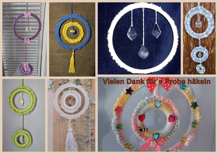 Häkelanleitung Sonnenfänger / Deko Ring in jeder Größe