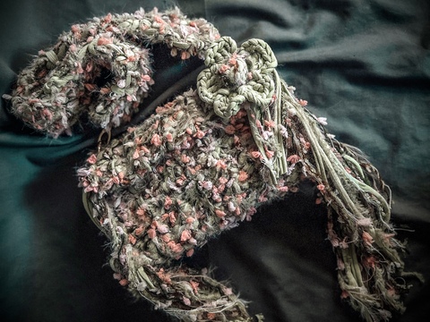 Crochet pattern fluffy bloom handbag t-shirt yarn PDF and video