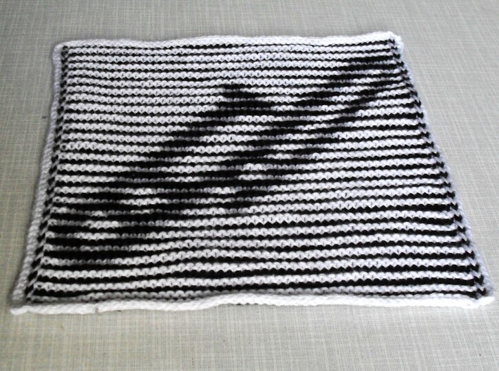 Musik - Posaune in Schattenstricktechnik mit dem besonderen Rand