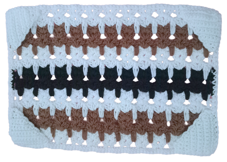 Häkelanleitung A6-Binder Hülle „Miez-Design" – Katzenpfoten-Muster