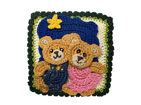 Granny Square Bear 12 crochet