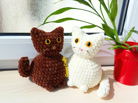 Kitten Plush Toy Crochet Pattern – Beginner-Friendly, No-Sew Amigurumi