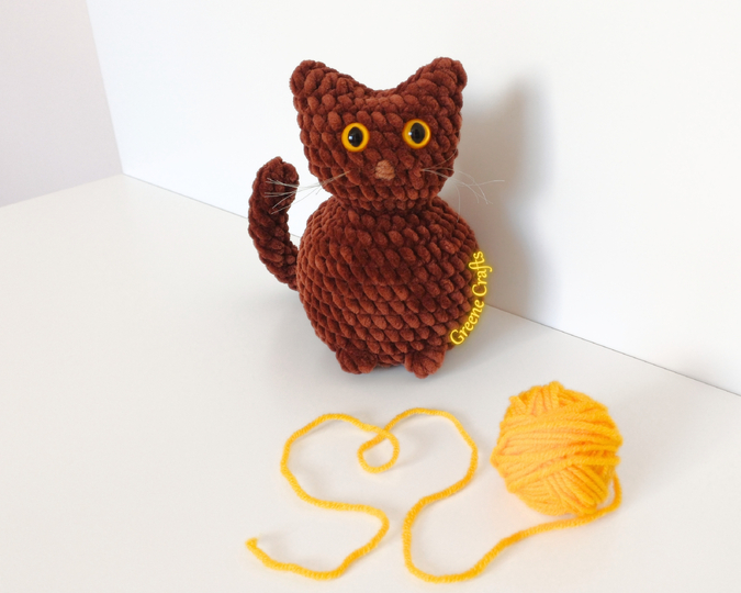 Kitten Plush Toy Crochet Pattern – Beginner-Friendly, No-Sew Amigurumi