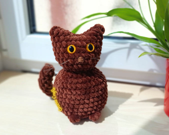 Kitten Plush Toy Crochet Pattern – Beginner-Friendly, No-Sew Amigurumi