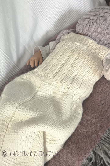 Baby Strampelsack stricken | Strickanleirung Baby Pucksack für Anfänger