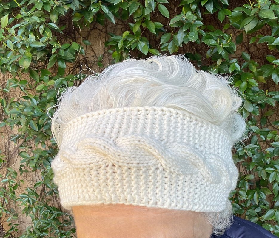 Knitted Visor Headband Pattern, Summer Knit Headband, 2 in 1 Design - Image 11
