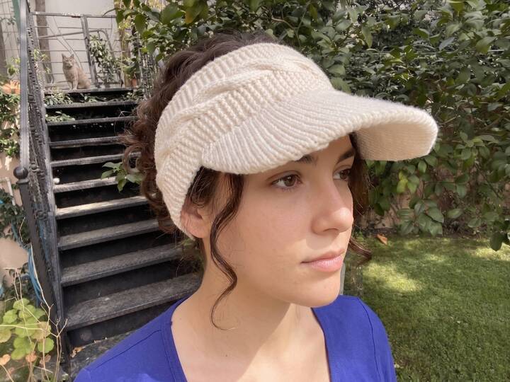 Knitted Visor Headband Pattern, Summer Knit Headband, 2 in 1 Design