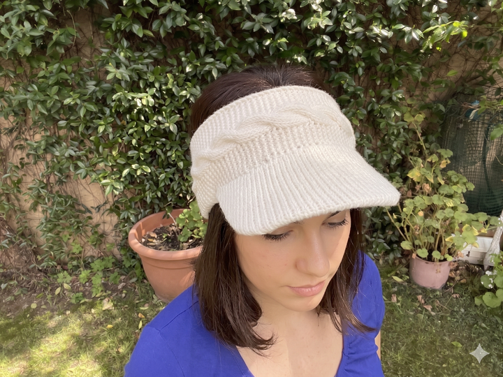 Knitted Visor Headband Pattern, Summer Knit Headband, 2 in 1 Design