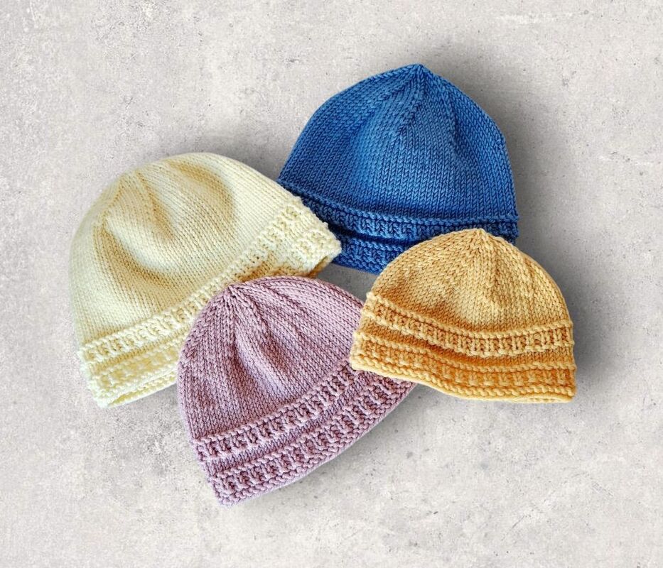 Strickanleitung Baby-Mütze in 4 Größen, ab Frühchen bis ca. 2 Jahre  #378