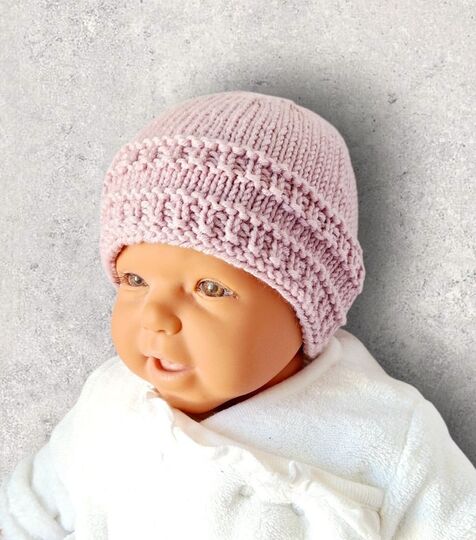 Strickanleitung Baby-Mütze in 4 Größen, ab Frühchen bis ca. 2 Jahre  #378
