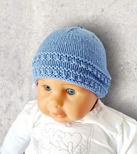 Strickanleitung Baby-Mütze in 4 Größen, ab Frühchen bis ca. 2 Jahre  #378
