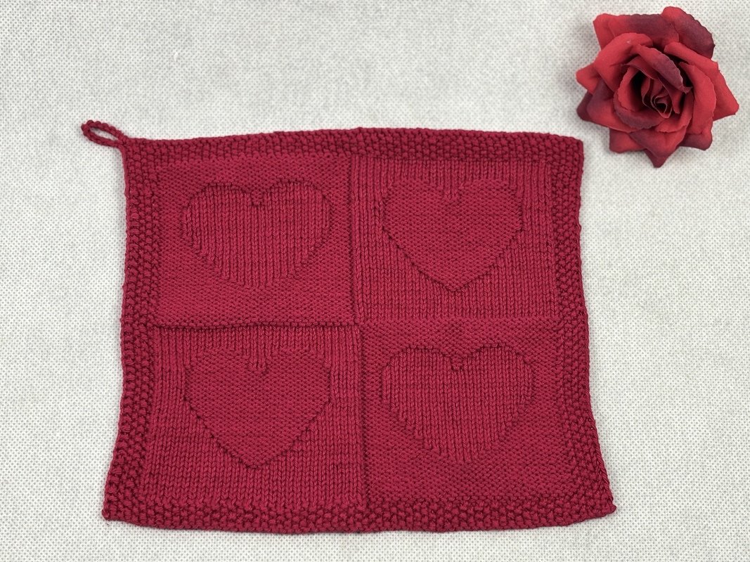 Washcloth Hearts - Love – Knitting Instructions - Image 5