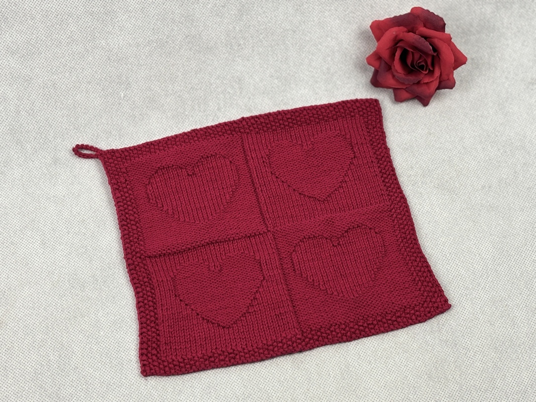 Waschlappen Herzen - Liebe – Eine Strickanleitung - Bild 7