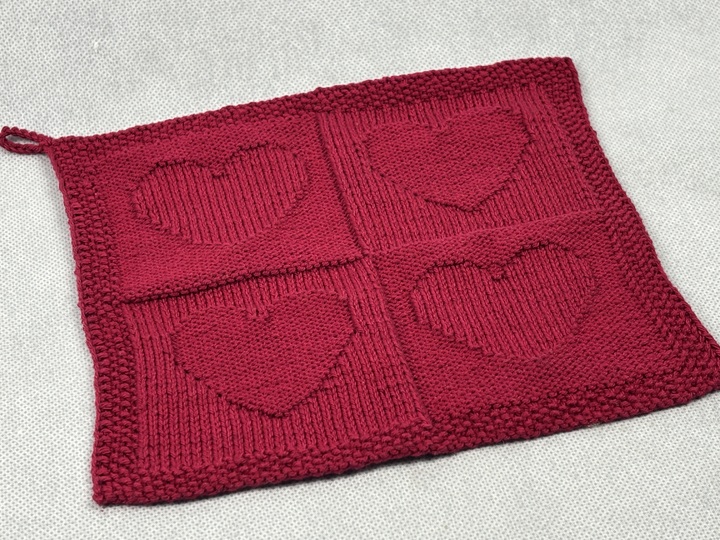 Waschlappen Herzen - Liebe – Eine Strickanleitung
