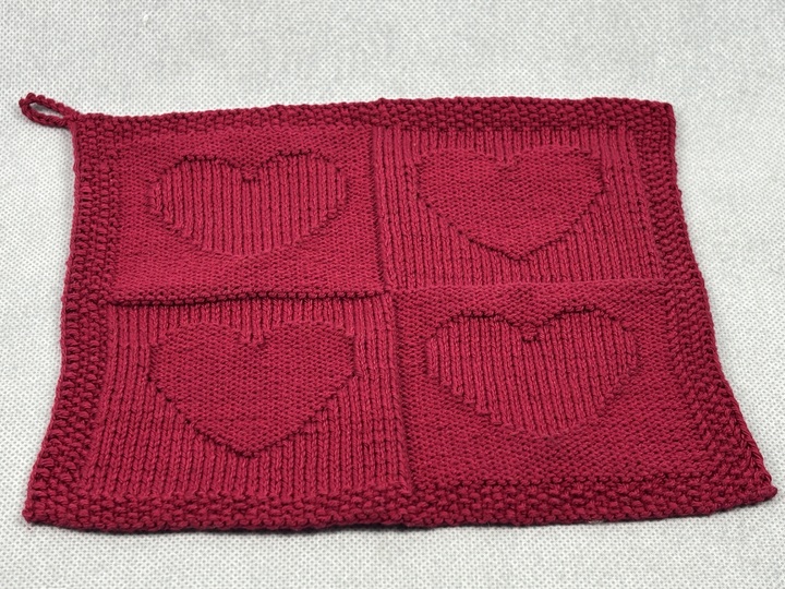 Waschlappen Herzen - Liebe – Eine Strickanleitung