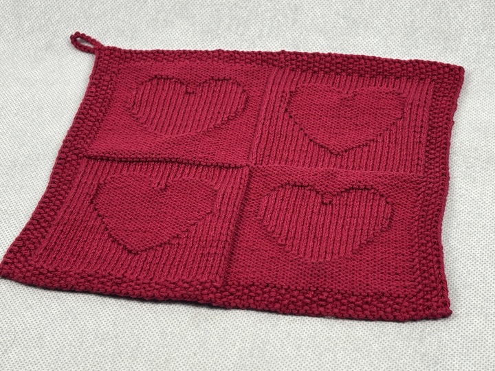 Washcloth Hearts - Love – Knitting Instructions