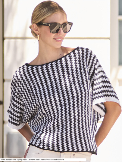 Pullover mit Hebemaschenmuster
