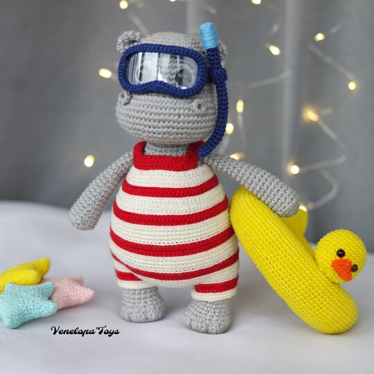 Hippo with Duck Pool Floaty Amigurumi Pattern