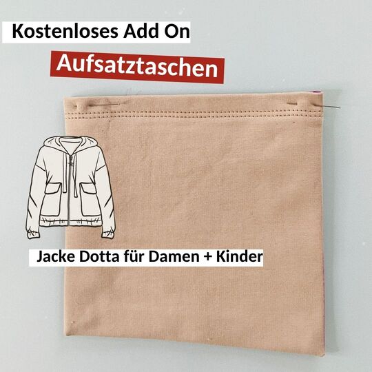 PDF Schnittmuster Kinderjacke Dotta Gr. 86-170
