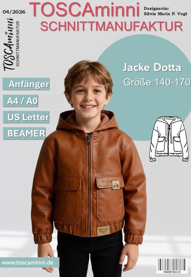 PDF Schnittmuster Kinderjacke Dotta Gr. 86-170