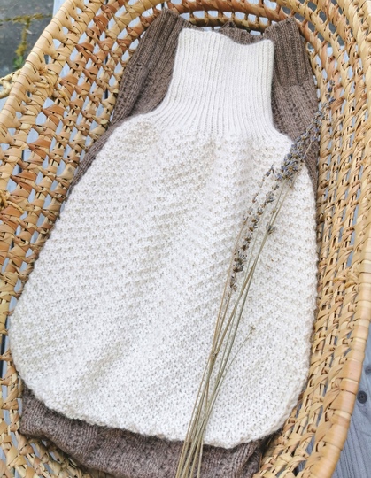 Anleitung Baby Strampelsack | Baby Pucksack ohne Naht stricken | Perlmuster
