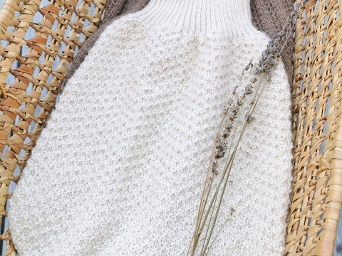 Anleitung Baby Strampelsack | Baby Pucksack ohne Naht stricken | Perlmuster