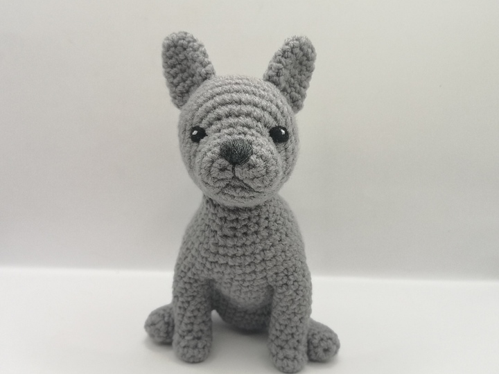 realistische französische Bulldogge - Häkelanleitung von NiggyArts