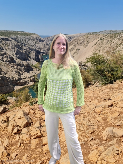 Häkelanleitung 1 Bobbel Pullover/Jacke RVO Pullover/Tunika Sonnengitter