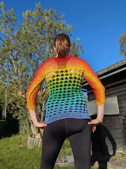Häkelanleitung 1 Bobbel Pullover/Jacke RVO Pullover/Tunika Sonnengitter