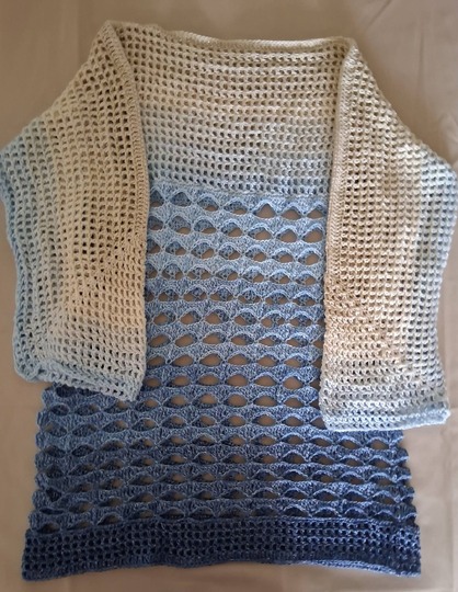 Häkelanleitung 1 Bobbel Pullover/Jacke RVO Pullover/Tunika Sonnengitter