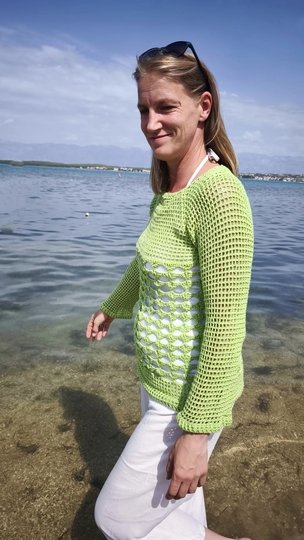 Häkelanleitung 1 Bobbel Pullover/Jacke RVO Pullover/Tunika Sonnengitter