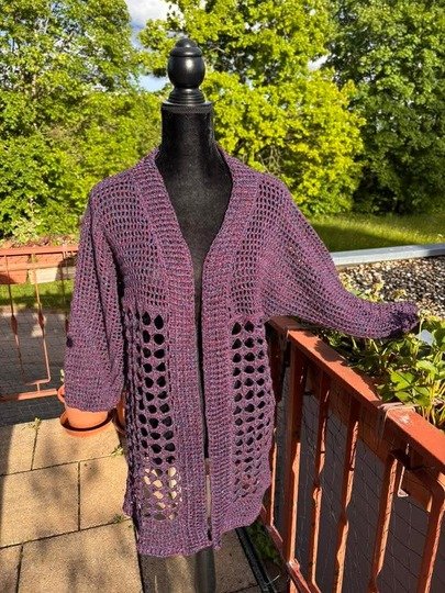 Häkelanleitung 1 Bobbel Pullover/Jacke RVO Pullover/Tunika Sonnengitter