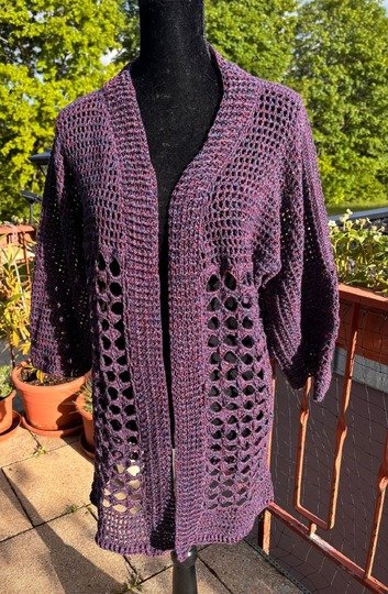 Häkelanleitung 1 Bobbel Pullover/Jacke RVO Pullover/Tunika Sonnengitter