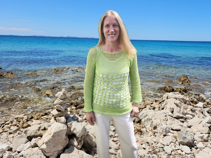 Häkelanleitung 1 Bobbel Pullover/Jacke RVO Pullover/Tunika Sonnengitter