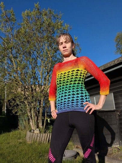 Häkelanleitung 1 Bobbel Pullover/Jacke RVO Pullover/Tunika Sonnengitter