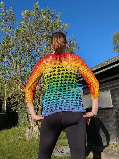 Häkelanleitung 1 Bobbel Pullover/Jacke RVO Pullover/Tunika Sonnengitter