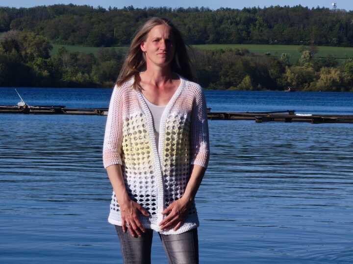 Häkelanleitung 1 Bobbel Pullover/Jacke Sonnengitter