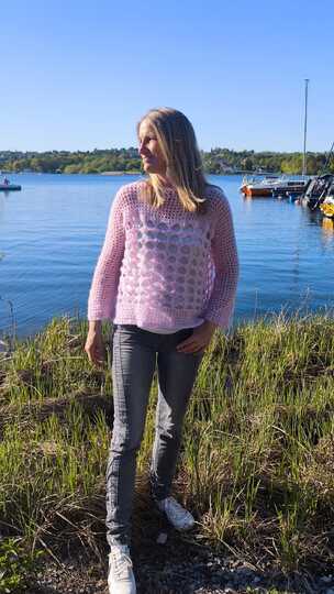 Häkelanleitung 1 Bobbel Pullover/Jacke Sonnengitter
