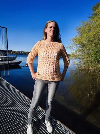 Häkelanleitung 1 Bobbel Pullover Sonnengitter