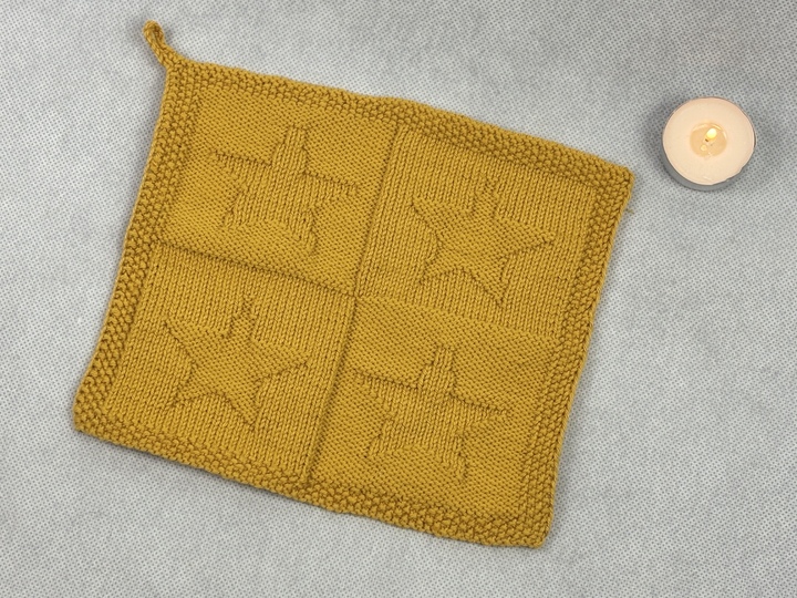 Waschlappen Sterne - Hoffnung – Eine Strickanleitung