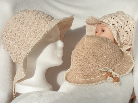 Häkelanleitung: Sommerlicher Sonnenhut Ocean Wave mit Wellen (Baby bis XL)