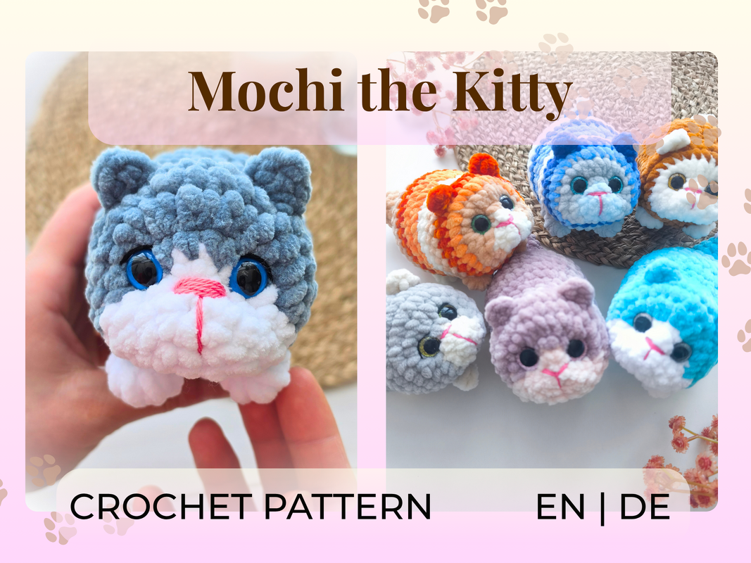 Cat Crochet Pattern – Amigurumi (No-Sew & Beginner Friendly)