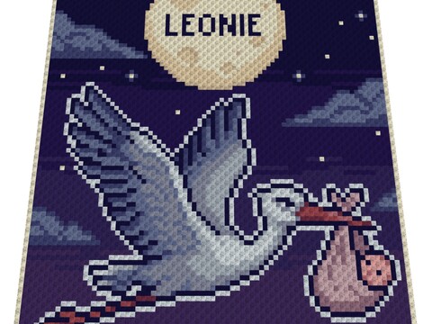 personalized STORK, graph for C2C babyblanket