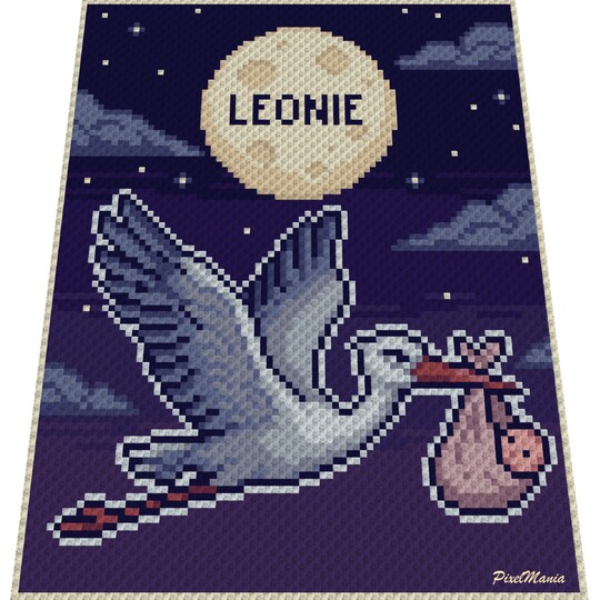 personalized STORK, graph for C2C babyblanket