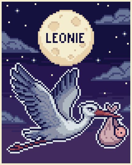 personalized STORK, graph for C2C babyblanket