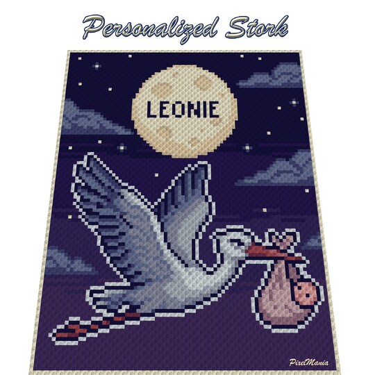 personalized STORK, graph for C2C babyblanket