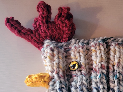 Easy Peasy Chicken Hat Beanie Pattern For Knitters